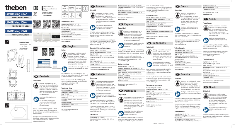 Page 1 of the manual User Manual Theben LUXORliving iON8