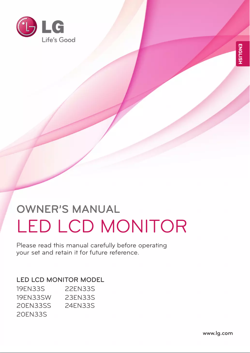 Page 1 of the manual User Manual LG 24EN33S-B