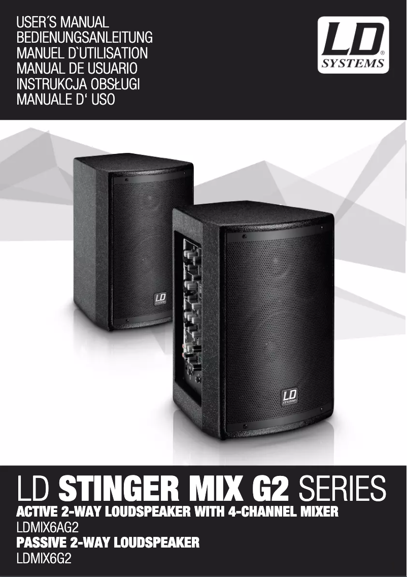 Page 1 of the manual User Manual LD Systems MIX 6 G2