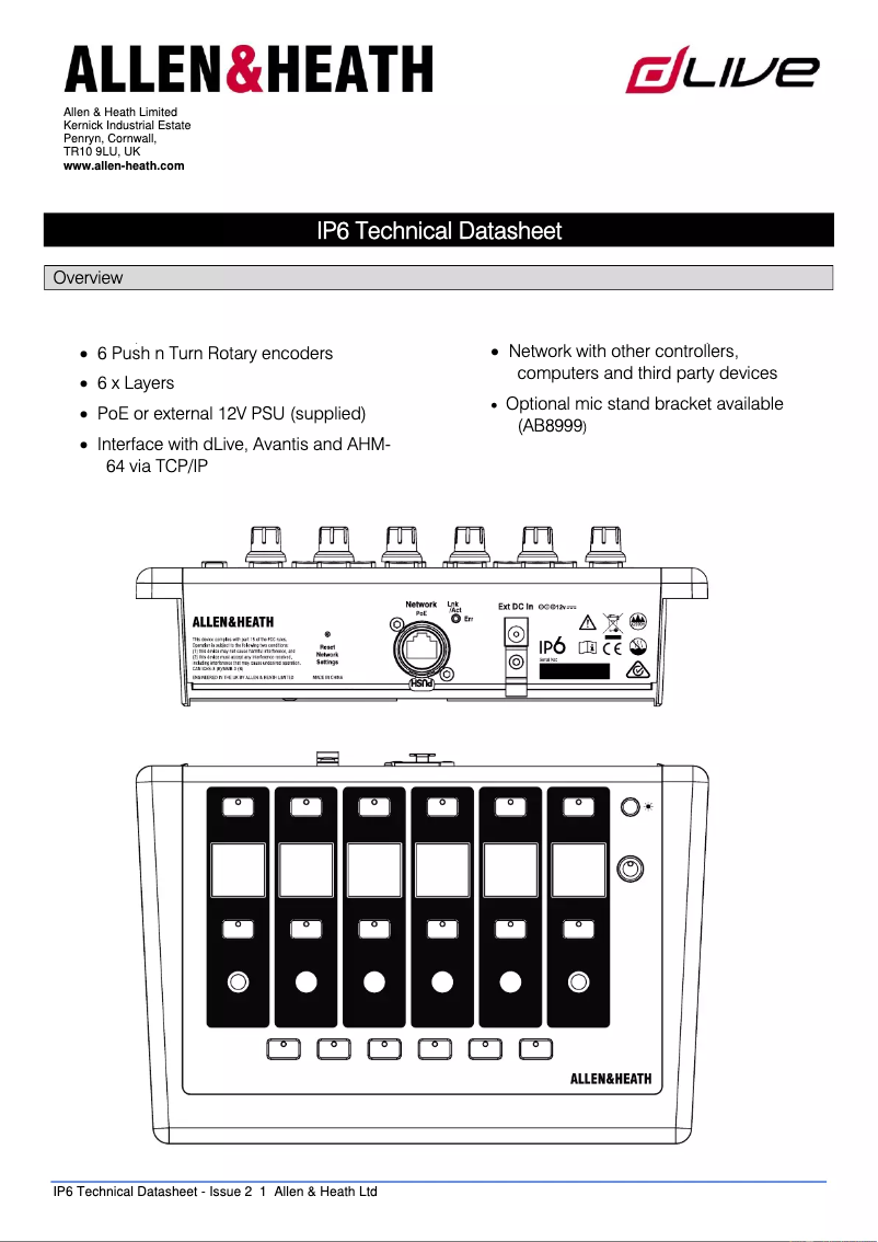 Image de la première page du manuel de l'appareil IP6