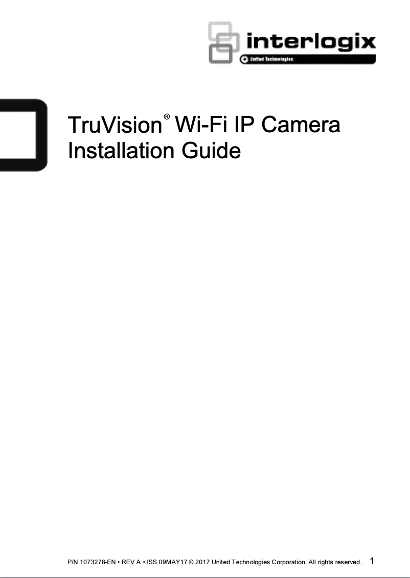 Page 1 of the manual User Manual Interlogix TruVision TVQ-8101