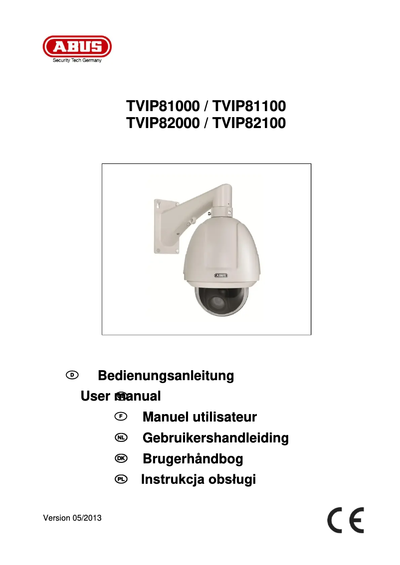 Image de la première page du manuel de l'appareil TVIP81000