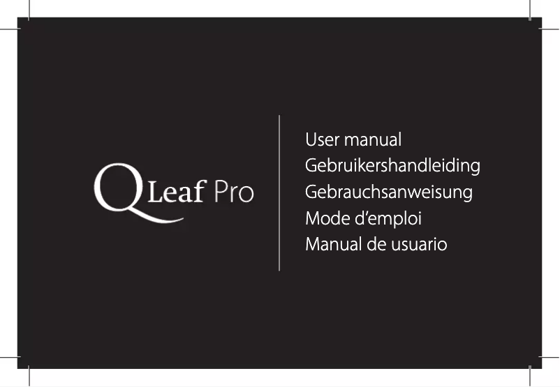 Page 1 of the manual User Manual ExSilent Qleaf Pro
