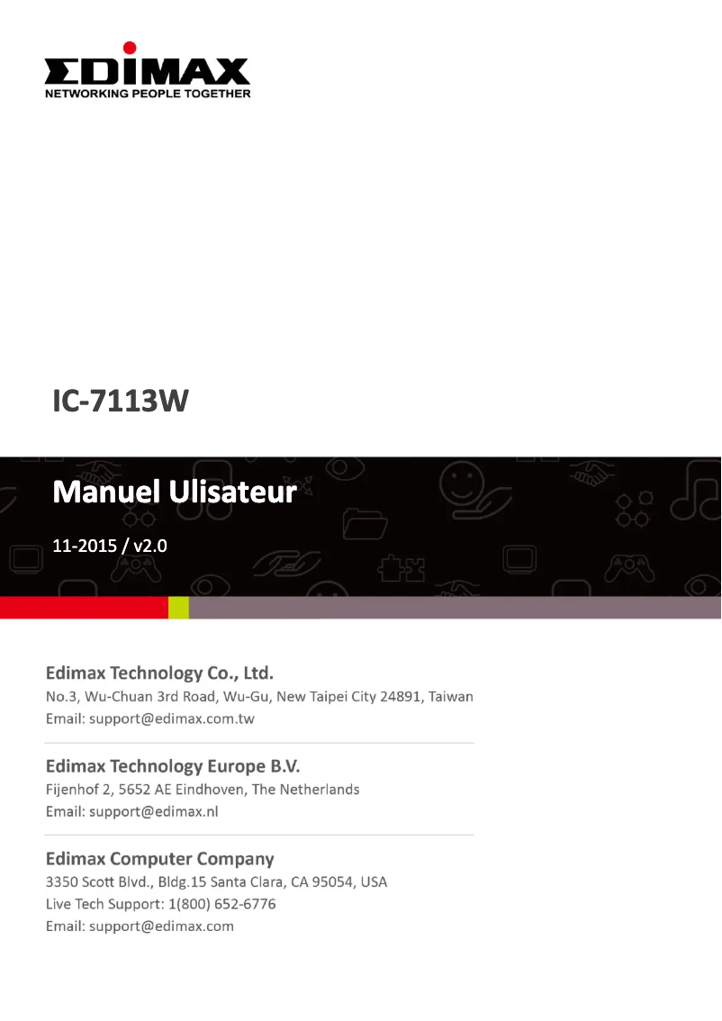Page 1 of the manual User Manual Edimax IC-7113W