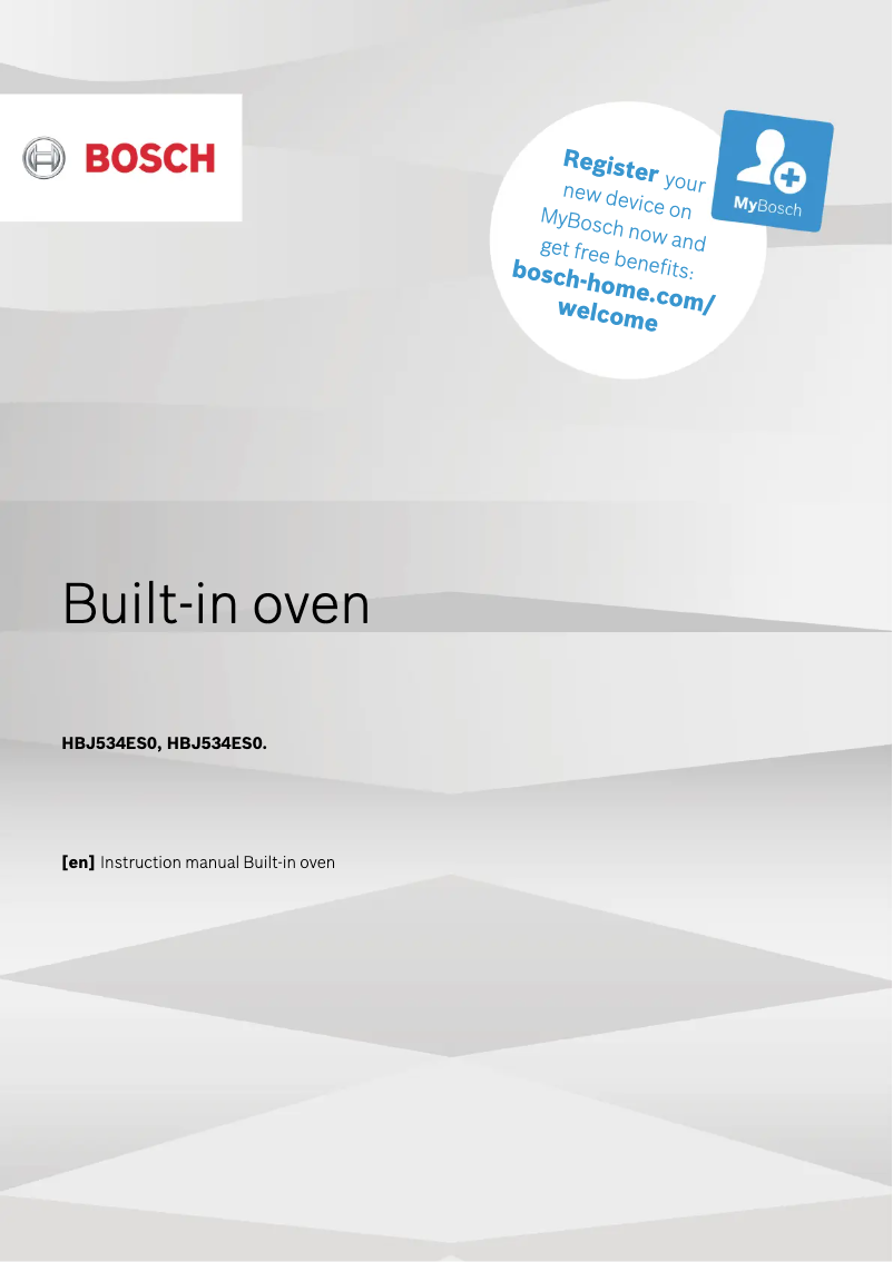 First page image of the manual for HBJ534ES0Z