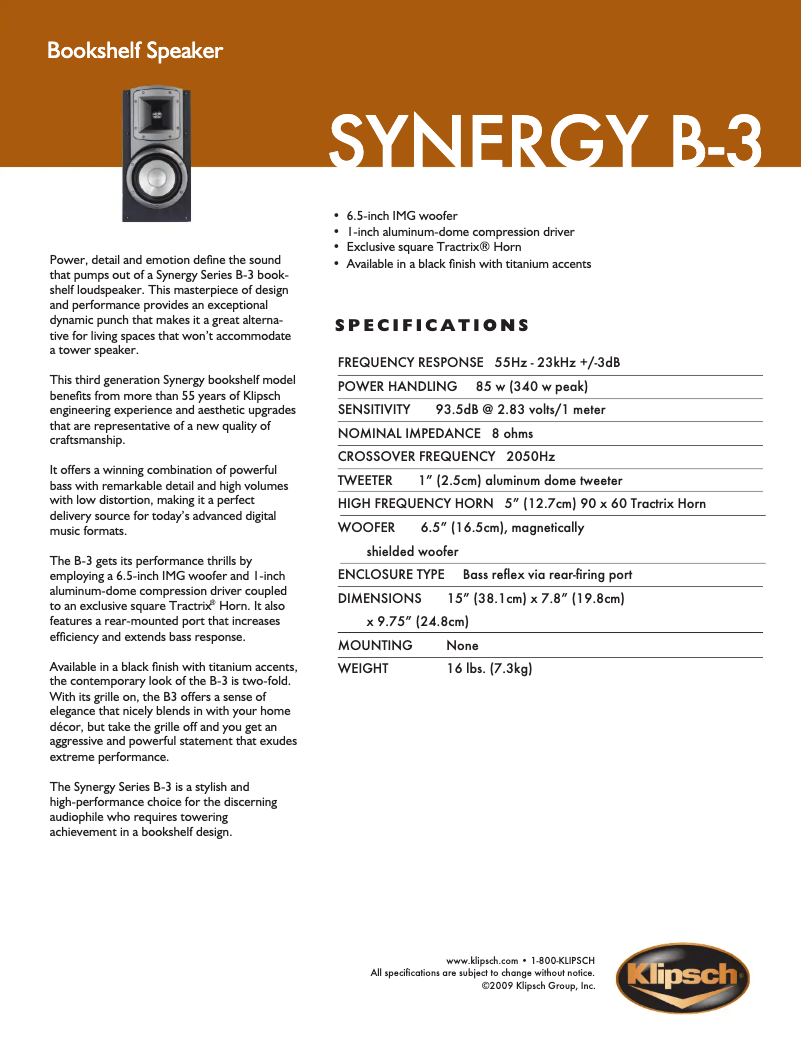 First page image of the manual for B-3