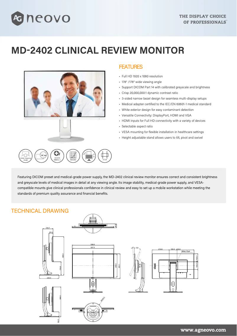 First page image of the manual for MD-2402