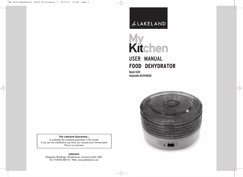 First page image of the manual for 14210