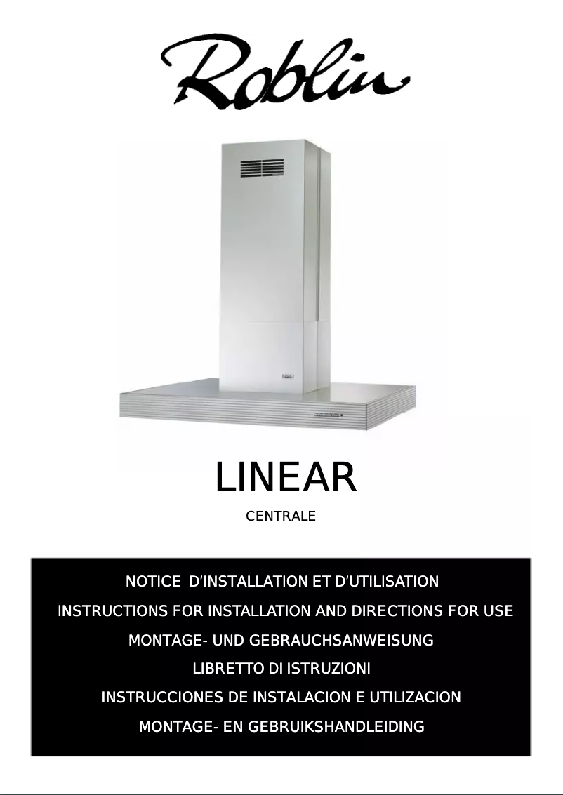 First page image of the manual for Linear Centrale 900