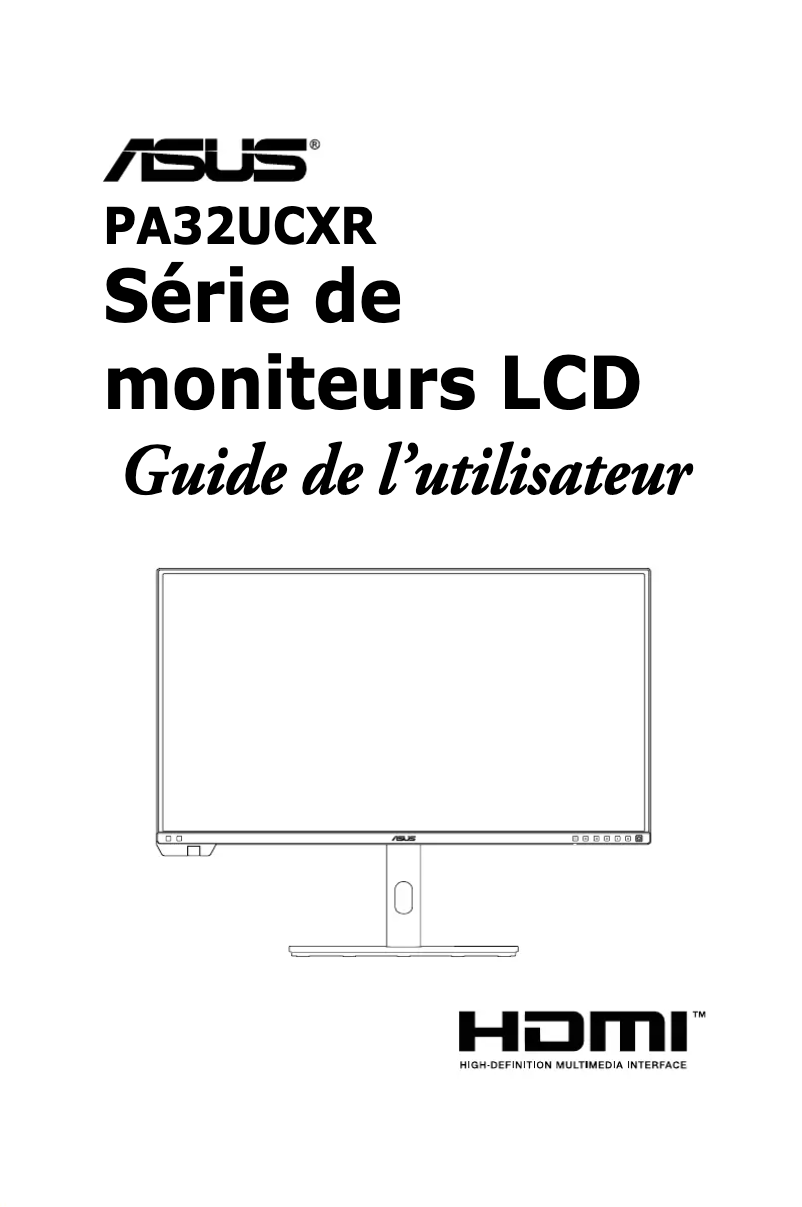 Page 1 of the manual User Manual Asus ProArt PA32UCXR