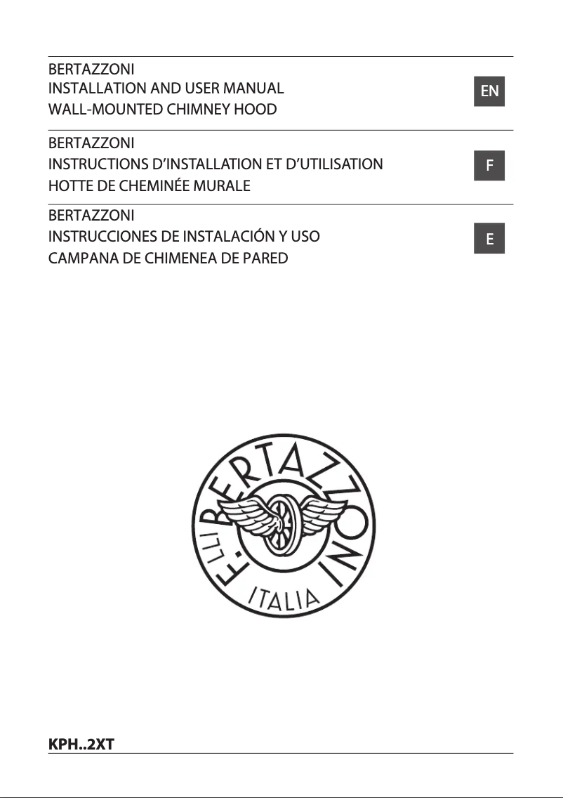 Page 1 of the manual User Manual Bertazzoni KPH362XT