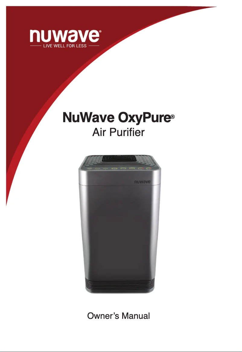 Page 1 of the manual User Manual NuWave OxyPure