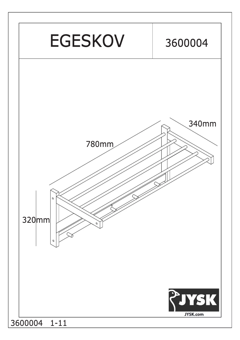 Page 1 of the manual User Manual JYSK Egeskov
