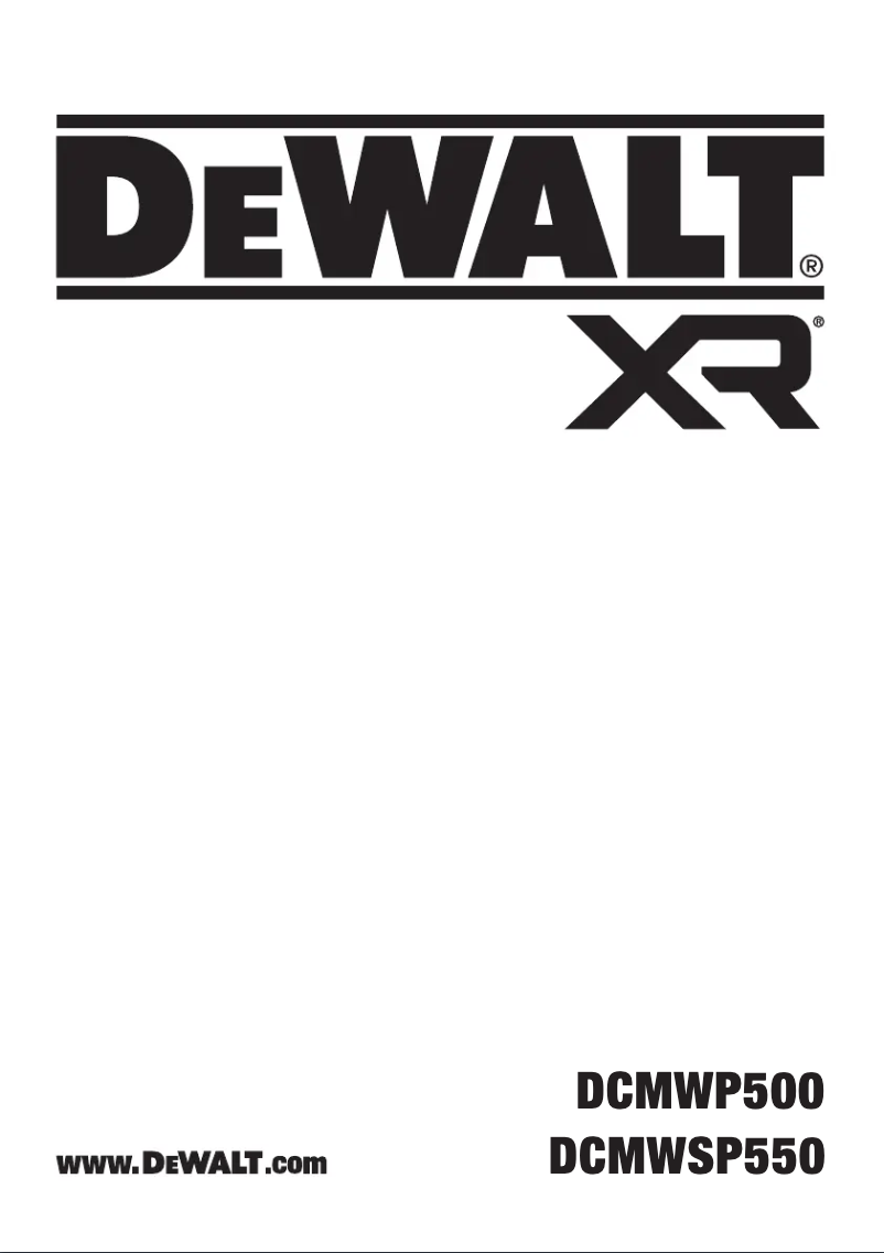 First page image of the manual for DCMWSP550