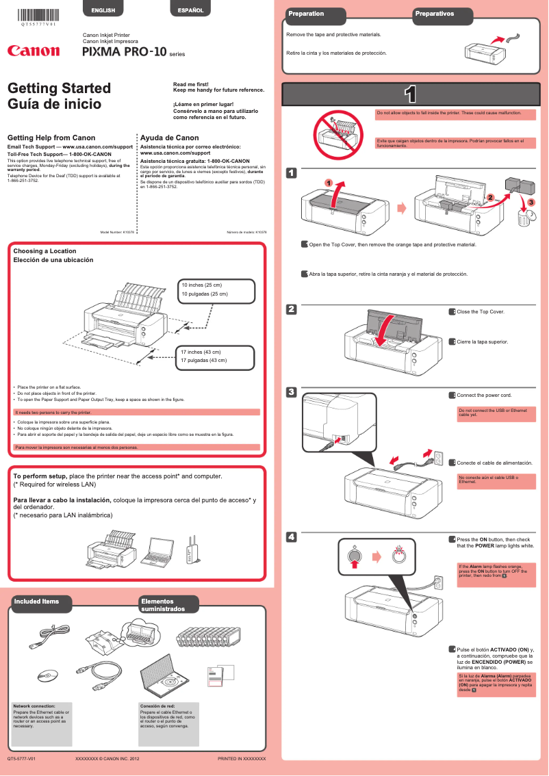 Page 1 of the manual User Manual Canon PIXMA PRO-10