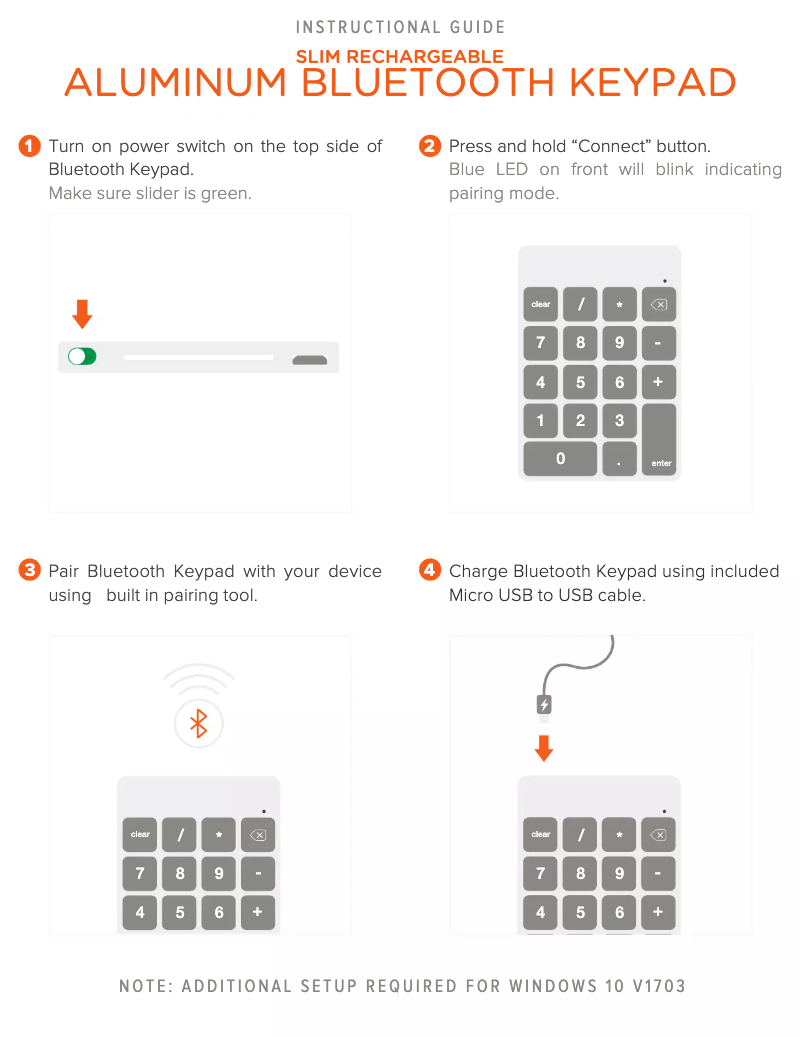 Page 1 of the manual User Manual Satechi Slim Wirelesss Keypad