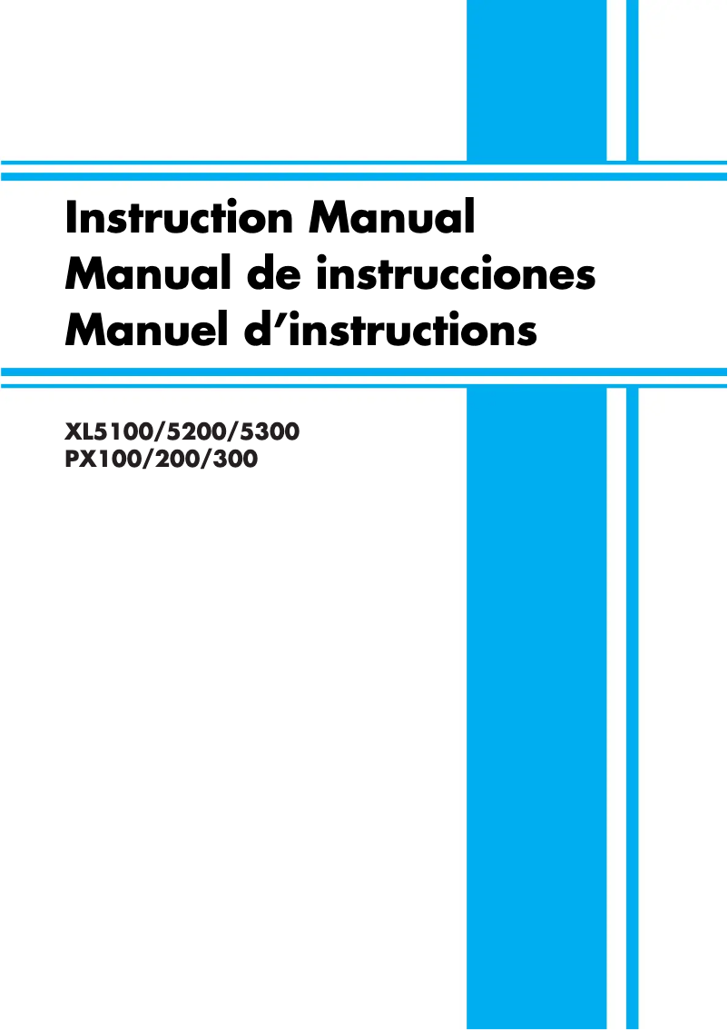 Page 1 of the manual User Manual Brother XL5100