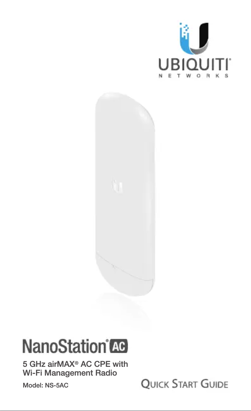 Image de la première page du manuel de l'appareil NanoStation NS-5ACL