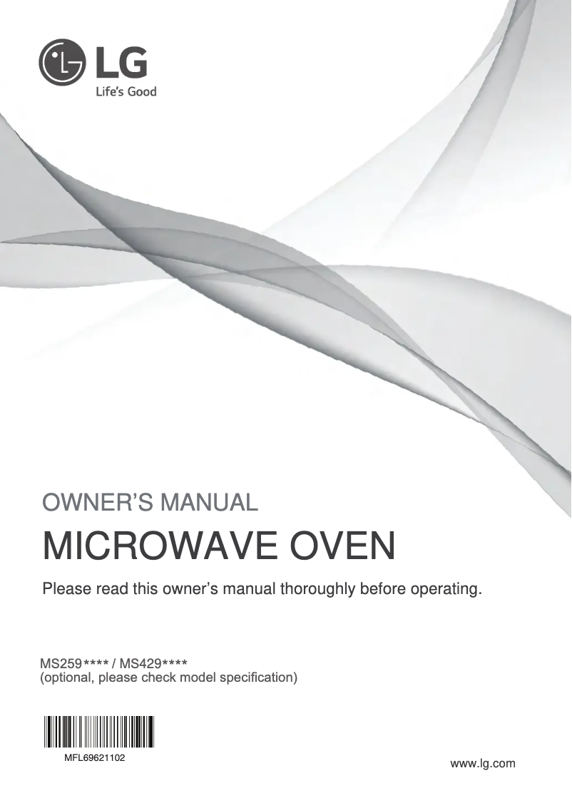 Page 1 of the manual User Manual LG NeoChef MS429