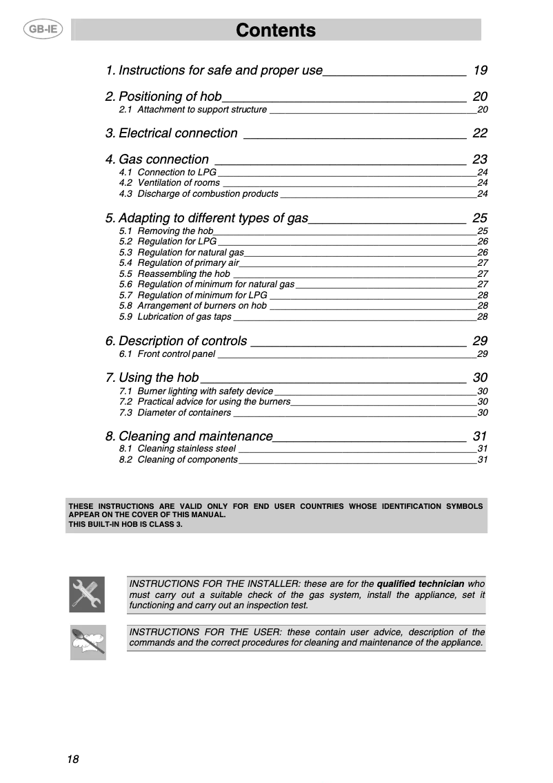 Page 1 of the manual User Manual Smeg P705VT