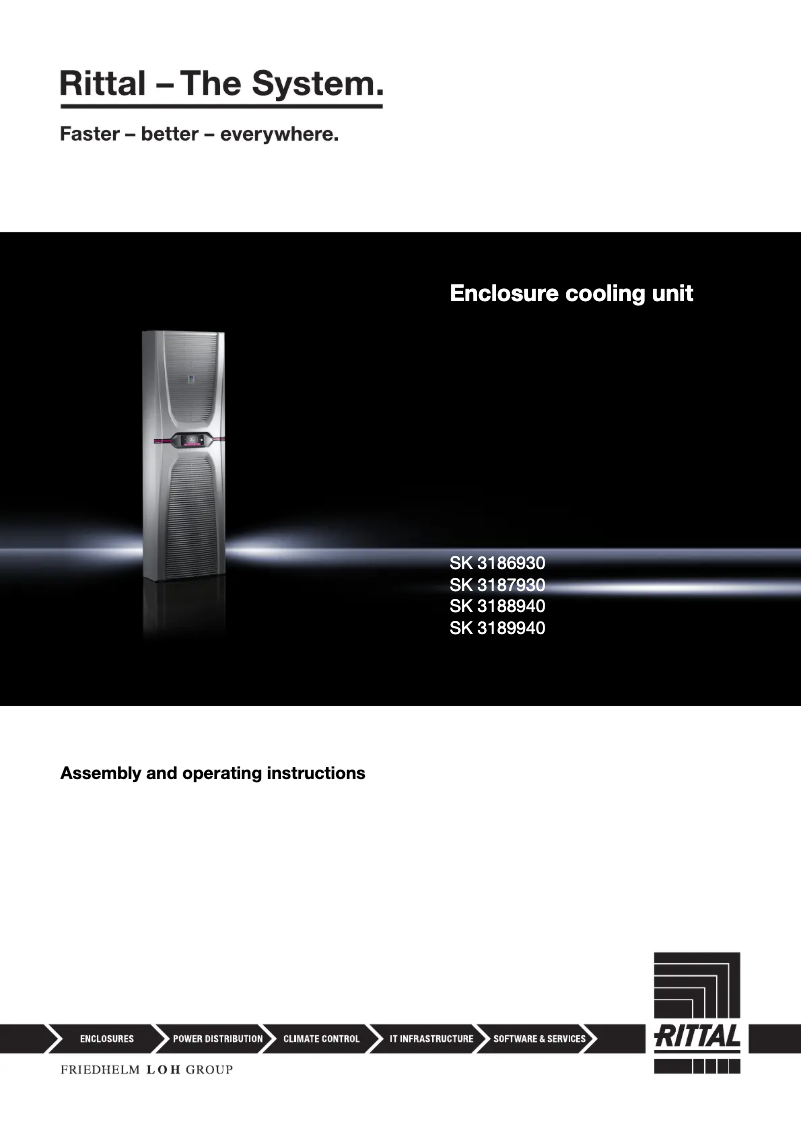 Page 1 of the manual User Manual Rittal SK 3188940