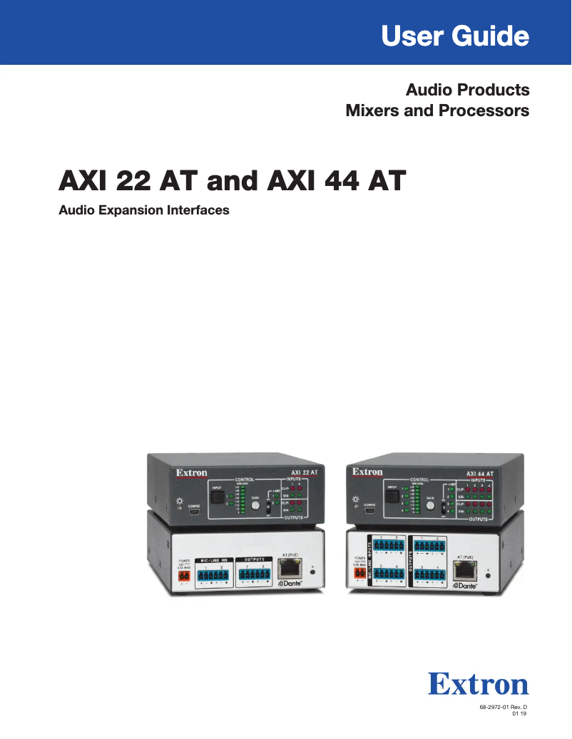 First page image of the manual for AXI 44 AT
