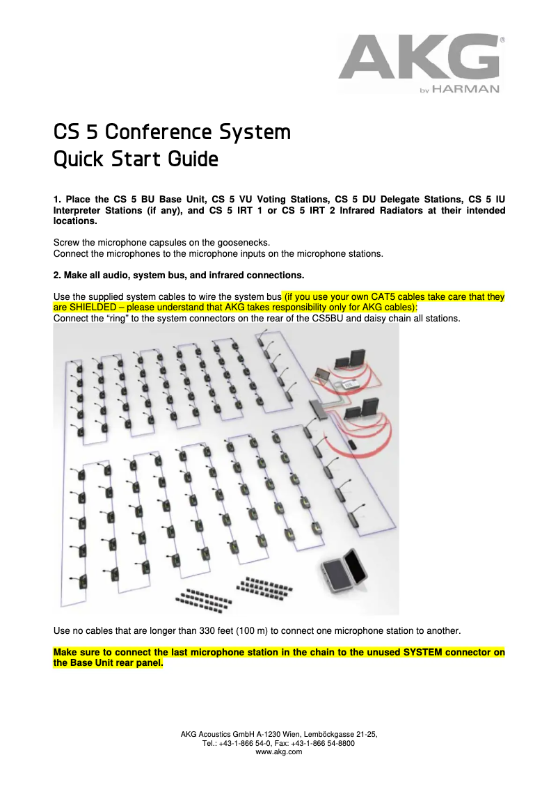 Page 1 of the manual Quick Start Guide AKG CS5