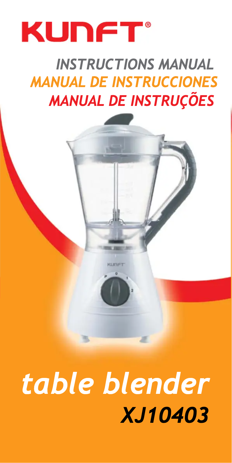 Image de la première page du manuel de l'appareil XJ10403