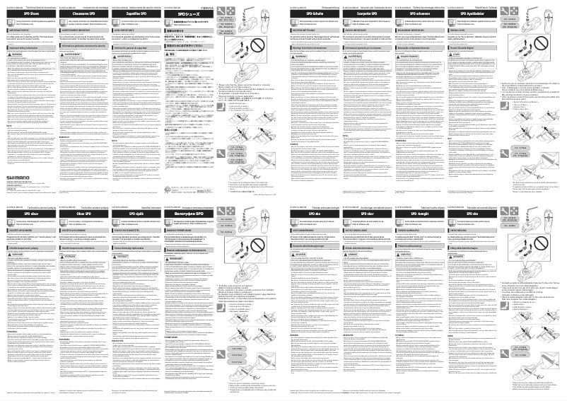 Page 1 of the manual User Manual Shimano SH-SD500
