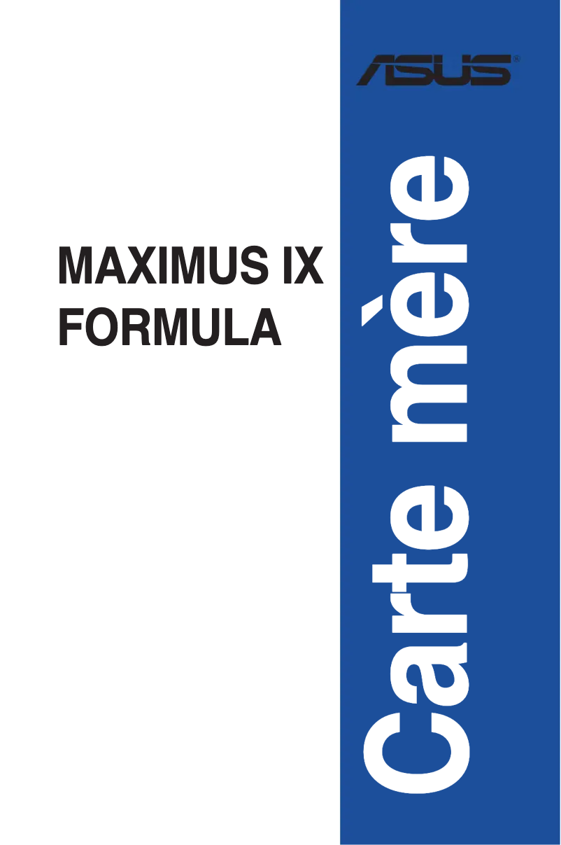 Page 1 of the manual User Manual Asus ROG Maximus IX Formula