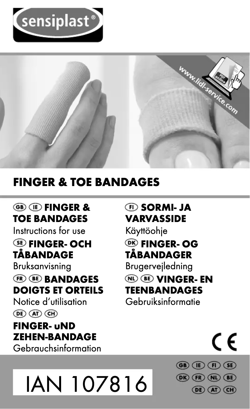 First page image of the manual for IAN 107816