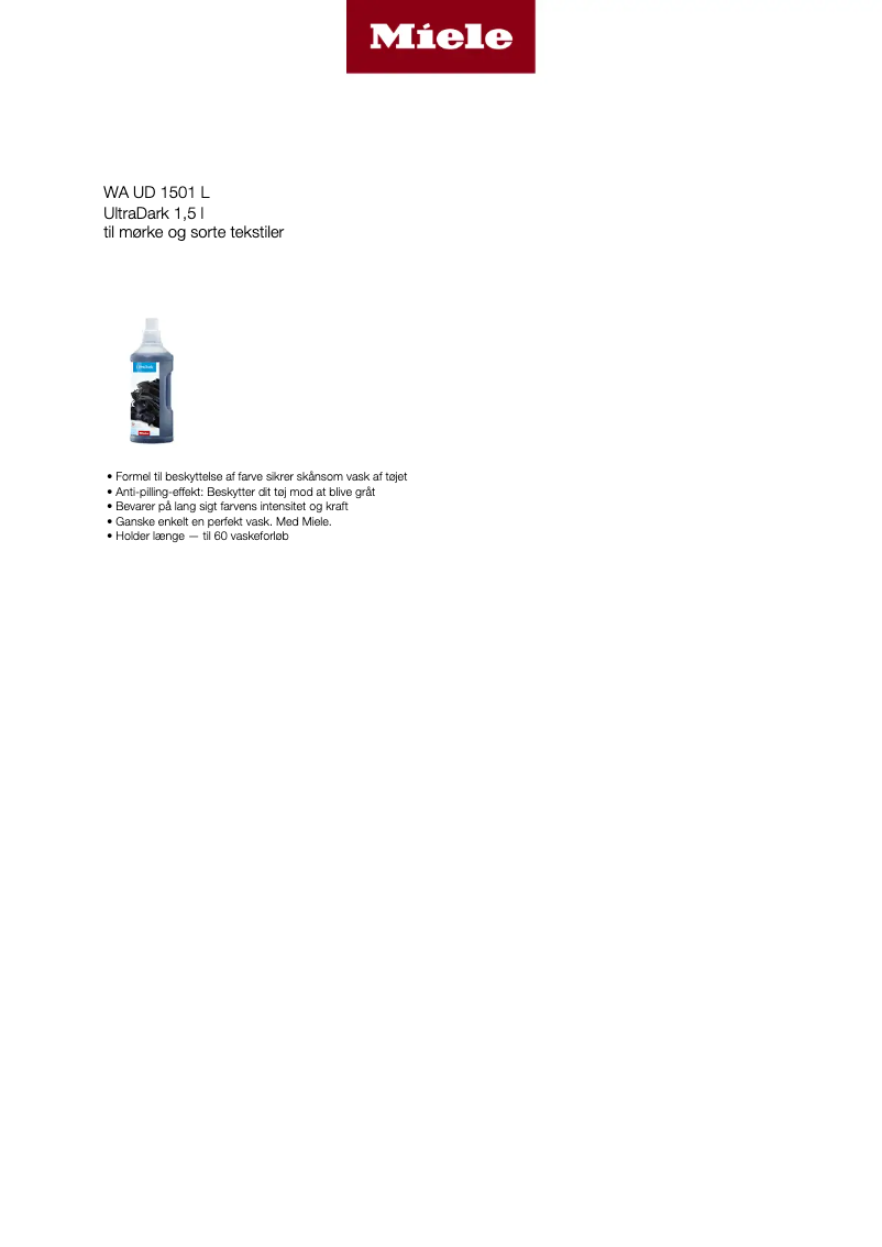 Page 1 of the manual User Manual Miele WA UD 1501 L