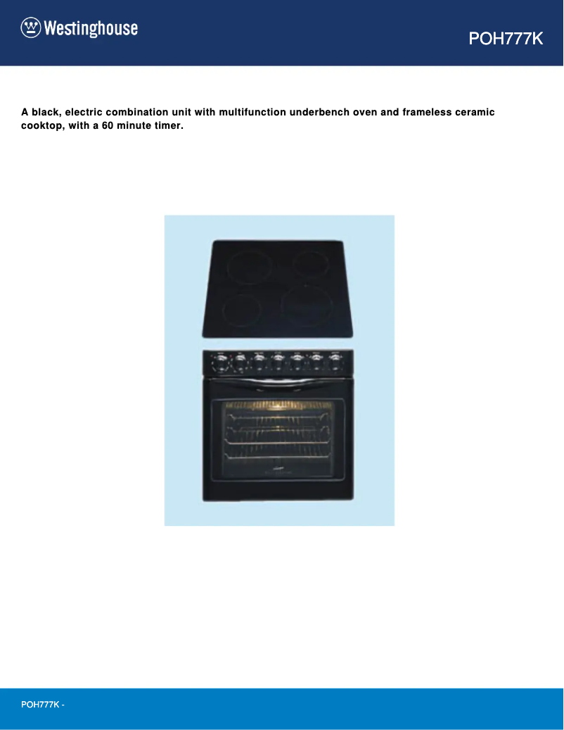 First page image of the manual for POH777K