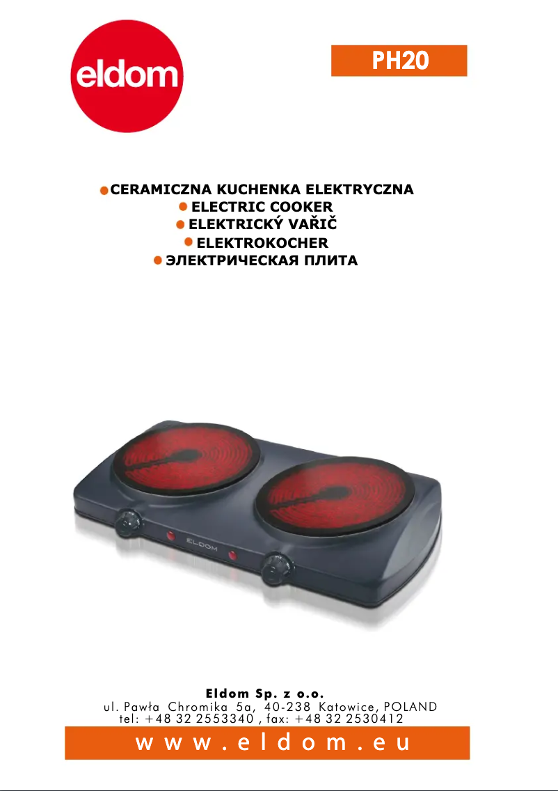 First page image of the manual for HOBEE PH20