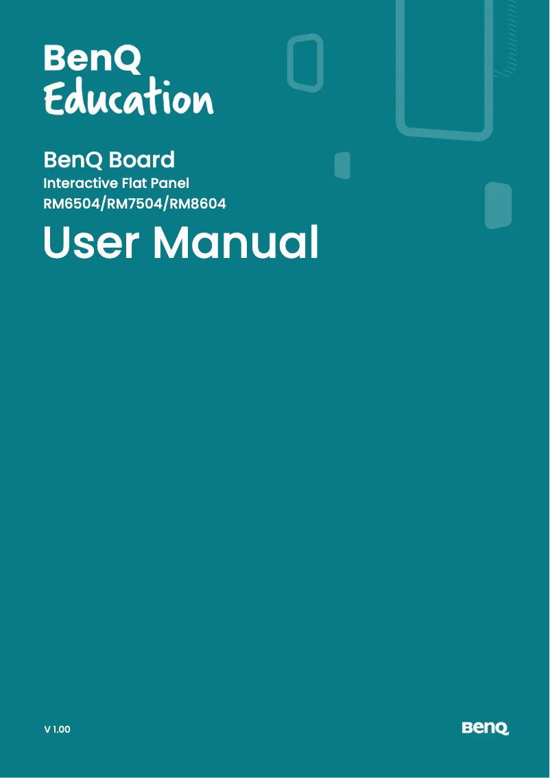 Page 1 de la notice Manuel utilisateur BenQ RM8604