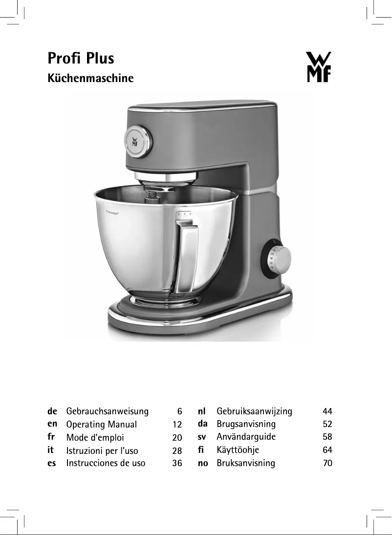 First page image of the manual for Profi Plus