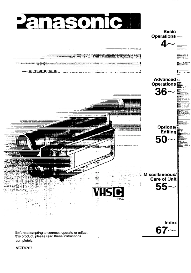 First page image of the manual for NV-VX1B