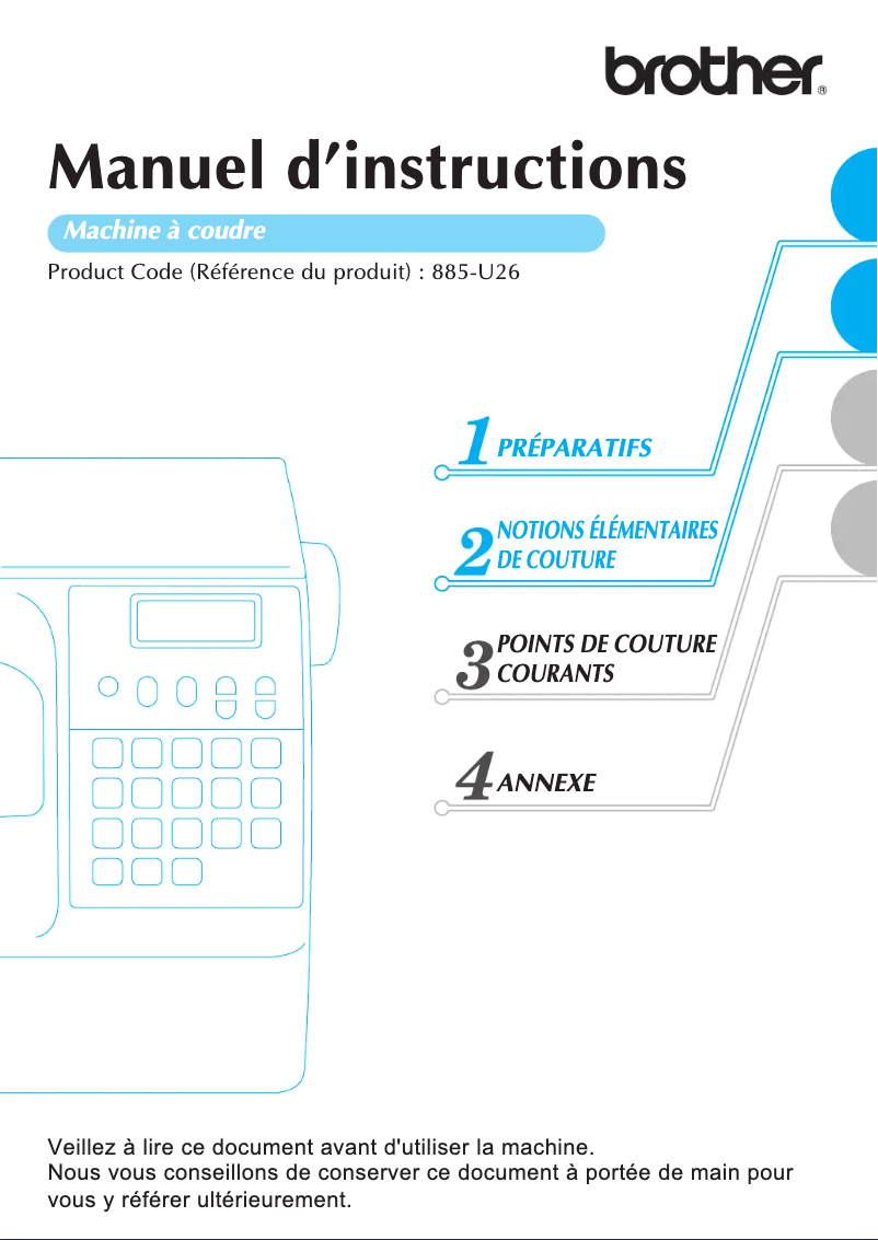 Page 1 of the manual User Manual Brother Innov-is 100