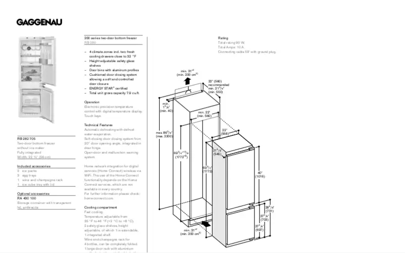 Image de la première page du manuel de l'appareil RB282705