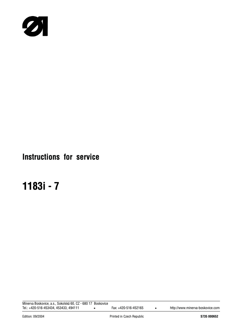 Page 1 of the manual User Manual Dürkopp Adler 1183i