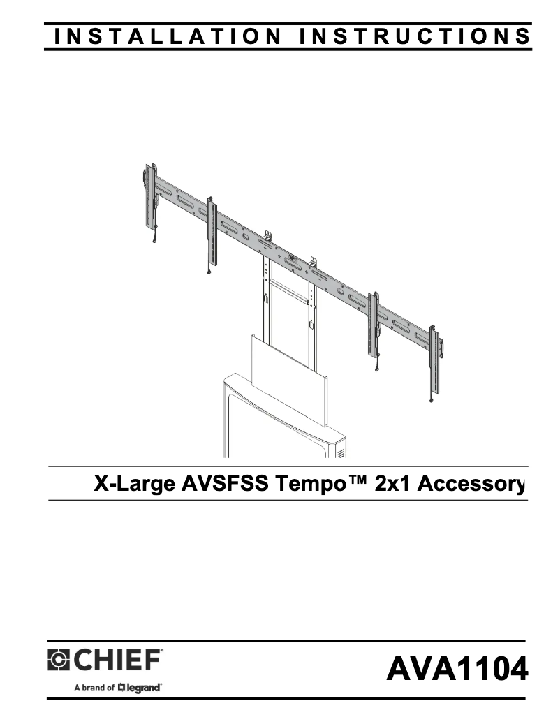 First page image of the manual for AVA1104