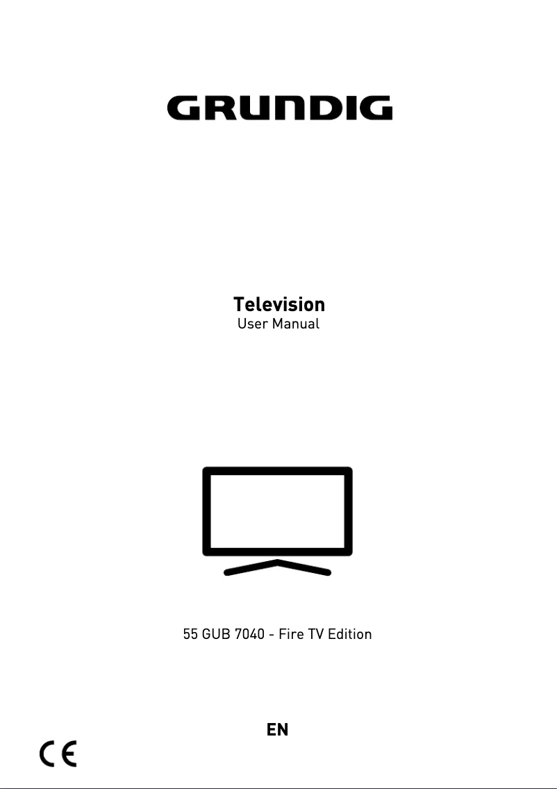 First page image of the manual for 55 GUB 7040