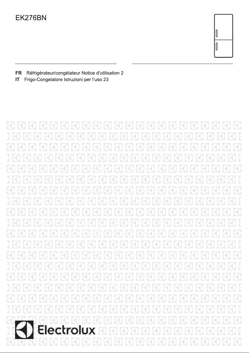Page 1 of the manual User Manual Electrolux EK276BNLBR