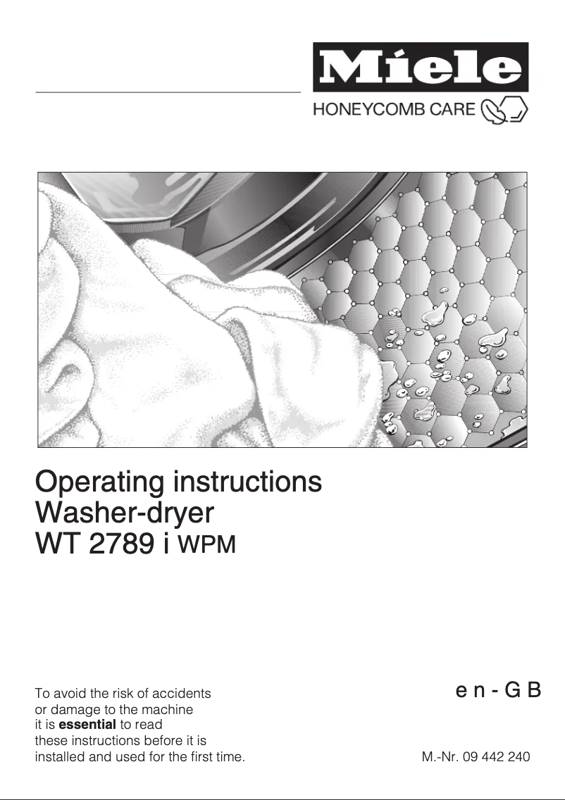First page image of the manual for WT 2789 i WPM