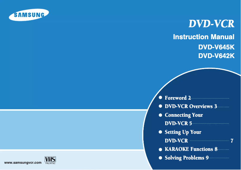 Page 1 of the manual Installation Guide Samsung DVD-V642K