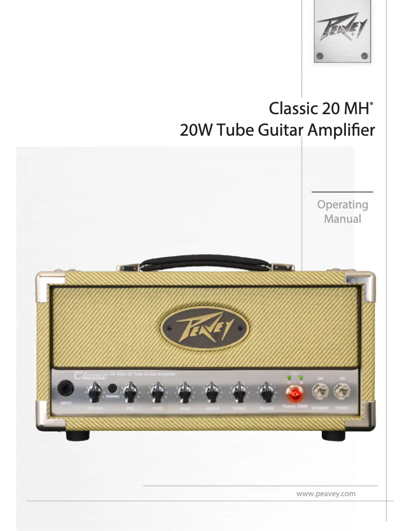 Page 1 of the manual User Manual Peavey Classic 20 Mini Head