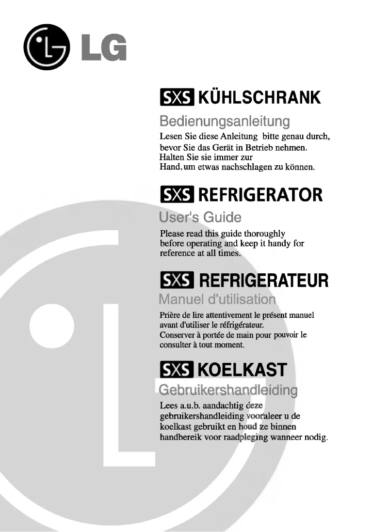 First page image of the manual for GR-L217TQ