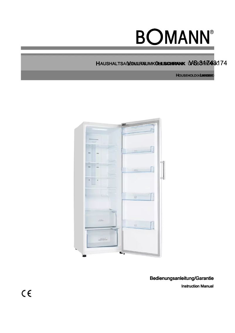 Page 1 of the manual User Manual Bomann VS 3174