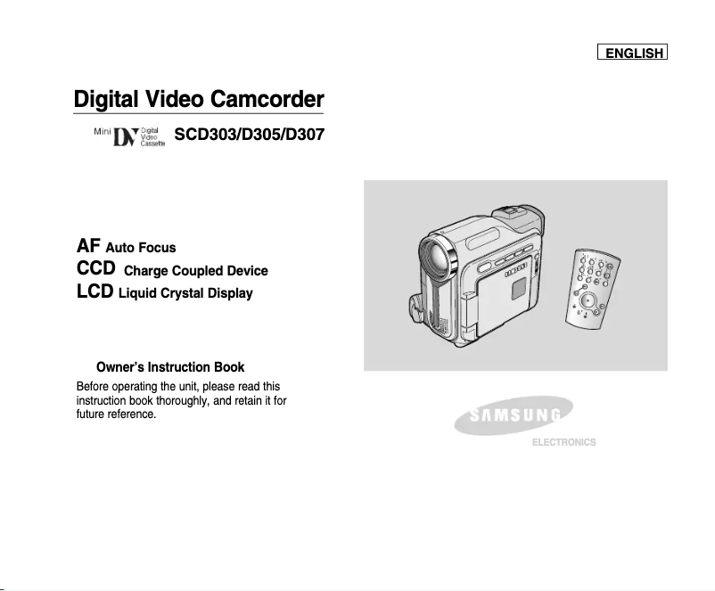 First page image of the manual for SCD303