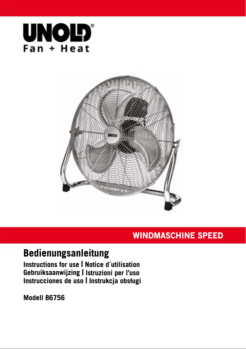 First page image of the manual for 86756